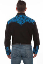 Load image into Gallery viewer, Scully Floral Tooled Embroidery - Men's Western Shirt
