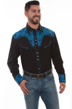 Load image into Gallery viewer, Scully Floral Tooled Embroidery - Men's Western Shirt
