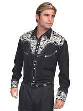 Load image into Gallery viewer, Scully Floral Tooled Embroidery - Men's Western Shirt
