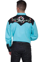 Load image into Gallery viewer, Scully Horseshoe and Roses - Men's Western Shirt
