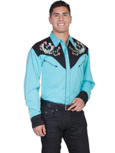 Load image into Gallery viewer, Scully Horseshoe and Roses - Men's Western Shirt
