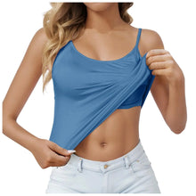 Load image into Gallery viewer, Padded Bra Tank Top Women Casual Sports Workout Solid Cami Top Vest Female Stretchy Camisole with Built In Bra Fitness Clothing
