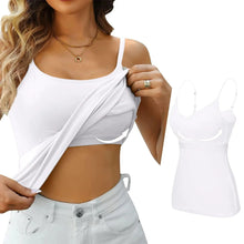 Load image into Gallery viewer, Padded Bra Tank Top Women Modal Spaghetti Solid Cami Top Vest Female Adjustable Camisole With Built In Bra Fitness Clothing
