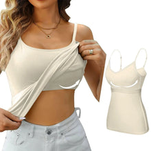 Load image into Gallery viewer, Padded Bra Tank Top Women Modal Spaghetti Solid Cami Top Vest Female Adjustable Camisole With Built In Bra Fitness Clothing
