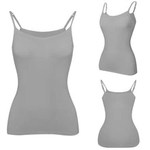 Load image into Gallery viewer, Padded Bra Tank Top Women Modal Spaghetti Solid Cami Top Vest Female Adjustable Camisole With Built In Bra Fitness Clothing
