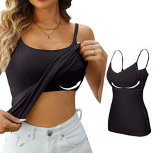 Load image into Gallery viewer, Padded Bra Tank Top Women Modal Spaghetti Solid Cami Top Vest Female Adjustable Camisole With Built In Bra Fitness Clothing
