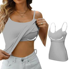 Load image into Gallery viewer, Padded Bra Tank Top Women Modal Spaghetti Solid Cami Top Vest Female Adjustable Camisole With Built In Bra Fitness Clothing

