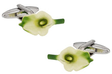 Load image into Gallery viewer, Painted Flower Cufflinks

