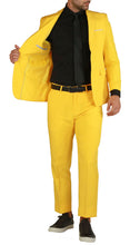 Load image into Gallery viewer, PAUL LORENZO MENS YELLOW SLIM FIT 2 PIECE SUIT

