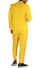 Load image into Gallery viewer, PAUL LORENZO MENS YELLOW SLIM FIT 2 PIECE SUIT
