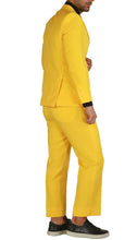 Load image into Gallery viewer, PAUL LORENZO MENS YELLOW SLIM FIT 2 PIECE SUIT
