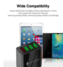 Load image into Gallery viewer, PBG 3 port LED Display Wall Charger and 3 in 1 Cable Bundle Blue
