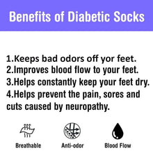 Load image into Gallery viewer, PBG 6 Pairs Physician-Approved Diabetic Compression Non Binding Socks for Men &amp; Women, Multi-Color, 3 Sizes
