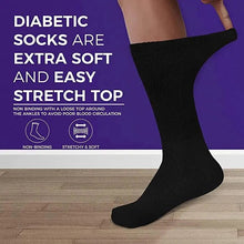 Load image into Gallery viewer, PBG 6 Pairs Physician-Approved Diabetic Compression Non Binding Socks for Men &amp; Women, Multi-Color, 3 Sizes
