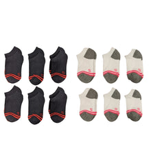 Load image into Gallery viewer, PBG Children Cotton Blend Low Cut Socks, 2-4 Size, Black &amp; White, Seamless, 6 or 12 Pack
