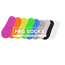 Load image into Gallery viewer, PBG Best Cotton No Show Socks for Women, Multi-Color, 9-11 Sized, 6 and 12 Pairs
