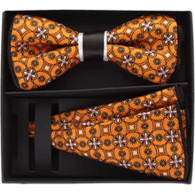 Load image into Gallery viewer, Vittorio Farina Piping Designer Bow Tie &amp; Round Pocket Square
