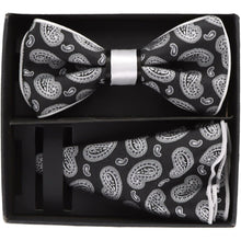 Load image into Gallery viewer, Vittorio Farina Piping Designer Bow Tie &amp; Round Pocket Square
