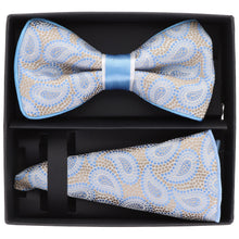 Load image into Gallery viewer, Vittorio Farina Piping Designer Bow Tie &amp; Round Pocket Square
