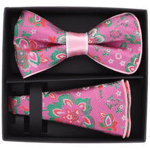 Load image into Gallery viewer, Vittorio Farina Piping Designer Bow Tie &amp; Round Pocket Square
