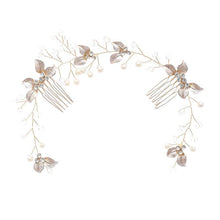 Load image into Gallery viewer, Pearl Leaf Comb Headband Hair Accessories For Women Tiara Headband Wedding Accessories Headband on the head Gorgeous Hair Accessories For Women
