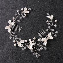 Load image into Gallery viewer, Pearl Leaf Comb Headband Hair Accessories For Women Tiara Headband Wedding Accessories Headband on the head Gorgeous Hair Accessories For Women
