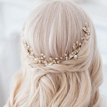 Load image into Gallery viewer, Pearl Leaf Comb Headband Hair Accessories For Women Tiara Headband Wedding Accessories Headband on the head Gorgeous Hair Accessories For Women
