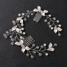 Load image into Gallery viewer, Pearl Leaf Comb Headband Hair Accessories For Women Tiara Headband Wedding Accessories Headband on the head Gorgeous Hair Accessories For Women
