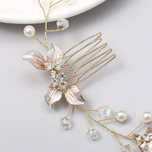 Load image into Gallery viewer, Pearl Leaf Comb Headband Hair Accessories For Women Tiara Headband Wedding Accessories Headband on the head Gorgeous Hair Accessories For Women

