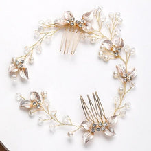 Load image into Gallery viewer, Pearl Leaf Comb Headband Hair Accessories For Women Tiara Headband Wedding Accessories Headband on the head Gorgeous Hair Accessories For Women
