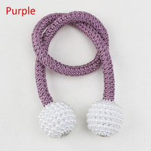 Load image into Gallery viewer, Pearl Magnetic Curtain Clip Tieback Home Decor Buckle Curtain Holder Hanging Ball Rope Straps Holdbacks Room Accessories Strong Magnetic Curtain Tiebacks Pearl Decorative Rope Window Holdbacks For Drapes Home Office
