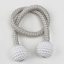 Load image into Gallery viewer, Pearl Magnetic Curtain Clip Tieback Home Decor Buckle Curtain Holder Hanging Ball Rope Straps Holdbacks Room Accessories Strong Magnetic Curtain Tiebacks Pearl Decorative Rope Window Holdbacks For Drapes Home Office
