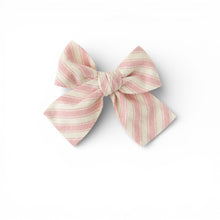 Load image into Gallery viewer, Peony Stripe - Petite Hair Bow
