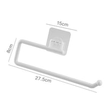 Load image into Gallery viewer, Perforation-Free Kitchen Toilet Paper Holder Special Paper Towel Rack Cling Film Storage Rack Toilet Paper Rag Holder  Wall Mount Self Adhesive Toilet Paper Holder Durable Stainless Steel Brushed Nickel Toilet Paper Roll Holder Modern No Drilling
