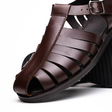 Load image into Gallery viewer, 05-110-BRN PESCA Calfskin Strap-On Sandal, Brown

