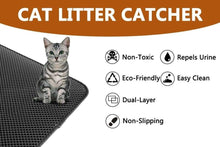 Load image into Gallery viewer, Pet Cat Litter Mat Waterproof Double Layer Cat Litter Trapping Pet Litter Box Mat Clean Pad Products For Cats Accessories Cat Litter Mat Trapping for Litter Box No-Toxic &amp; Super Size  Urine &amp; Waterproof Honeycomb Double Layer Anti Tracking Mats
