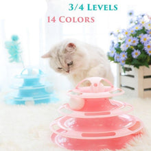 Load image into Gallery viewer, Pet Cat Toy Training Amusement Plate Kitten Tower Tracks Disc Cat Intelligence Amusement Triple Disc tumbler  Fish Animal Toy For Small Dogs Wiggle Fish Catnip Toys Motion Kitten Toy Plush Interactive Cat Toys for Cat Exercise
