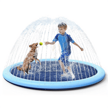 Load image into Gallery viewer, Pet Swimming Pool Pet Sprinkler Pad Inflatable Water Spray Mat Tub Summer Play Cooling Mat Dog Bathtub Dog Cooling Mat Pet Bed Sprinkler Pad for Dogs &amp; Kids PVC Splash Pad for Kids Age Water Toys for Summer Outdoor
