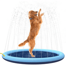 Load image into Gallery viewer, Pet Swimming Pool Pet Sprinkler Pad Inflatable Water Spray Mat Tub Summer Play Cooling Mat Dog Bathtub Dog Cooling Mat Pet Bed Sprinkler Pad for Dogs &amp; Kids PVC Splash Pad for Kids Age Water Toys for Summer Outdoor
