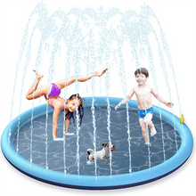 Load image into Gallery viewer, Pet Swimming Pool Pet Sprinkler Pad Inflatable Water Spray Mat Tub Summer Play Cooling Mat Dog Bathtub Dog Cooling Mat Pet Bed Sprinkler Pad for Dogs &amp; Kids PVC Splash Pad for Kids Age Water Toys for Summer Outdoor
