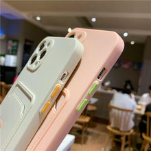 Load image into Gallery viewer, Phone Case For iphone 11 12 13 pro max XR X XS Max 12 mini 12 pro Soft Silicone Wallet Card Holder Cover For iPhone Wallet Case Compatible with iPhone 13 Secure Card Wallet Case
