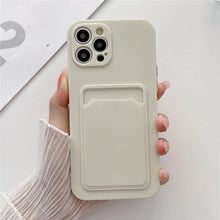 Load image into Gallery viewer, Phone Case For iphone 11 12 13 pro max XR X XS Max 12 mini 12 pro Soft Silicone Wallet Card Holder Cover For iPhone Wallet Case Compatible with iPhone 13 Secure Card Wallet Case
