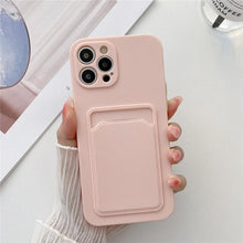 Load image into Gallery viewer, Phone Case For iphone 11 12 13 pro max XR X XS Max 12 mini 12 pro Soft Silicone Wallet Card Holder Cover For iPhone Wallet Case Compatible with iPhone 13 Secure Card Wallet Case
