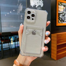 Load image into Gallery viewer, Phone Case For IPhone 12 13 14 Mini Case For iphone Cute Case Cover Soft Silicone Wallet Card Holder Clear Heavy Duty Protective Crystal Clear Back Cover with Shockproof Bumper Case
