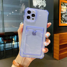 Load image into Gallery viewer, Phone Case For IPhone 12 13 14 Mini Case For iphone Cute Case Cover Soft Silicone Wallet Card Holder Clear Heavy Duty Protective Crystal Clear Back Cover with Shockproof Bumper Case
