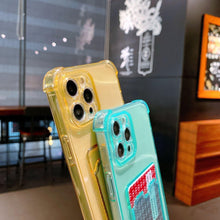 Load image into Gallery viewer, Phone Case For IPhone 12 13 14 Mini Case For iphone Cute Case Cover Soft Silicone Wallet Card Holder Clear Heavy Duty Protective Crystal Clear Back Cover with Shockproof Bumper Case
