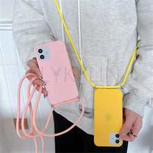 Load image into Gallery viewer, Phone Case  Strap Cord Chain Phone Case For Xiaomi Redmi Note 10 9 10S 9S Pro Max 10 9 9A 9C Cover Mi POCO X3 NFC Pro 12 Pro 11 Lite Crossbody Case Soft Matte Phone Holder with Neck Strap
