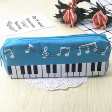 Load image into Gallery viewer, Piano Music Notes Keyboard Pencil Case Large Capacity Pencil Bags Cool Print Stationery Office School Cute Pencil Cases
