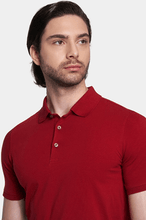 Load image into Gallery viewer, The Mercerized Cotton Polo (Cardinal Red)
