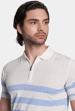 Load image into Gallery viewer, The Quarter Zip Mercerized Cotton Polo (Sunrise)
